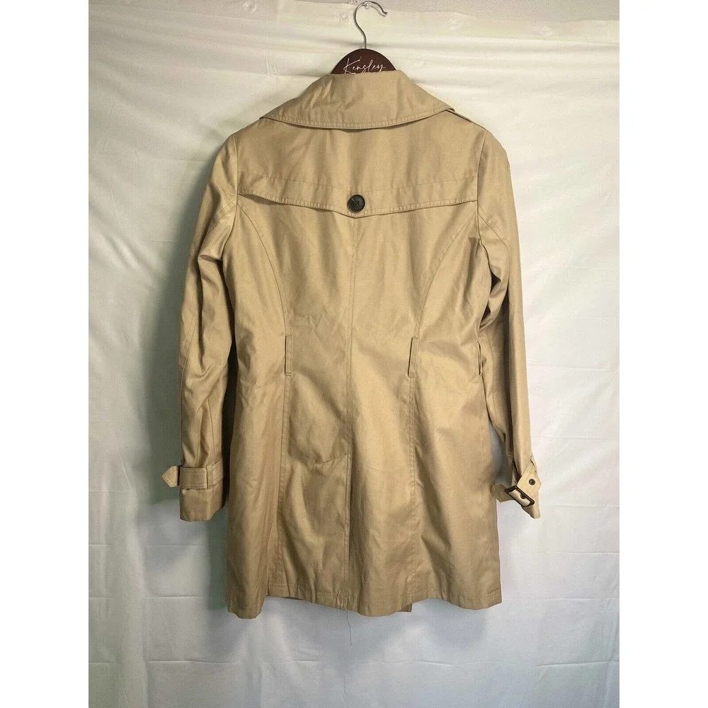 Michael Kors Women 5 Button Belted w/o Belt Collared Trench‎ Coat Jacket Size XS